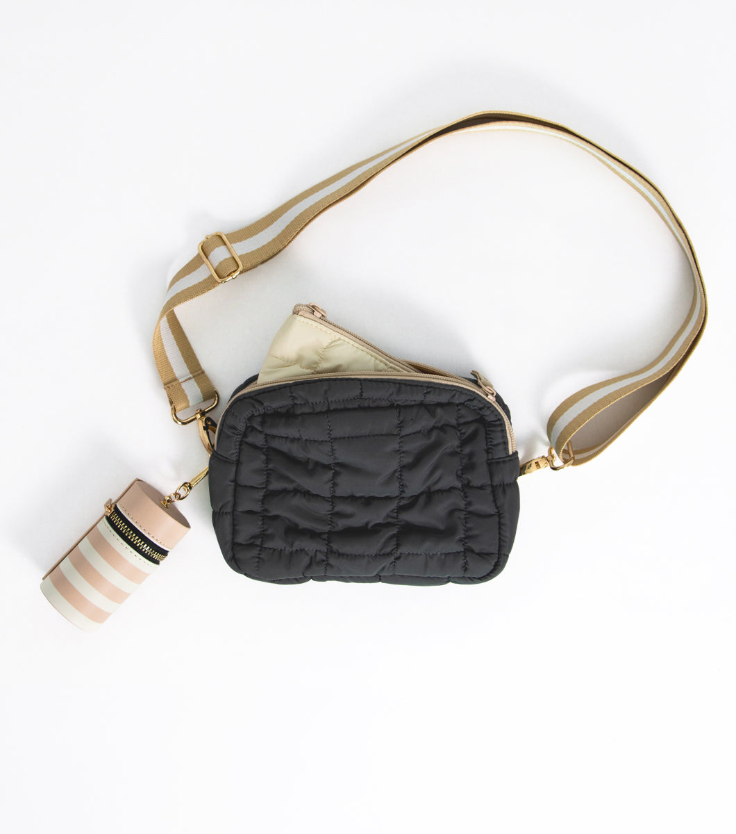 2 Piece Pouch Set with Lip Gloss Charm