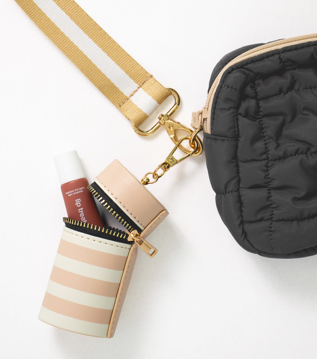 2 Piece Pouch Set with Lip Gloss Charm