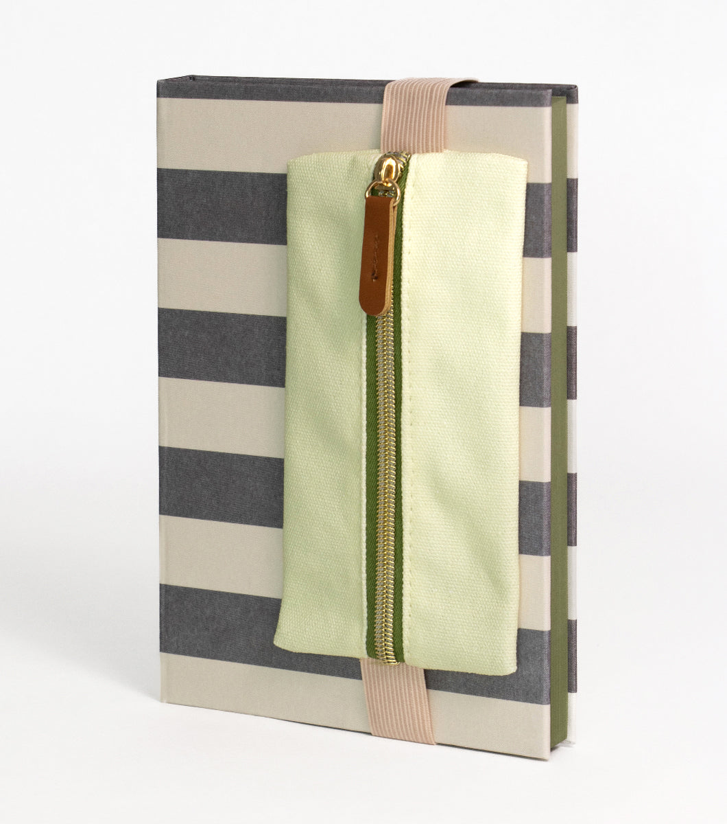 Stripe Journal + Fabric Pouch