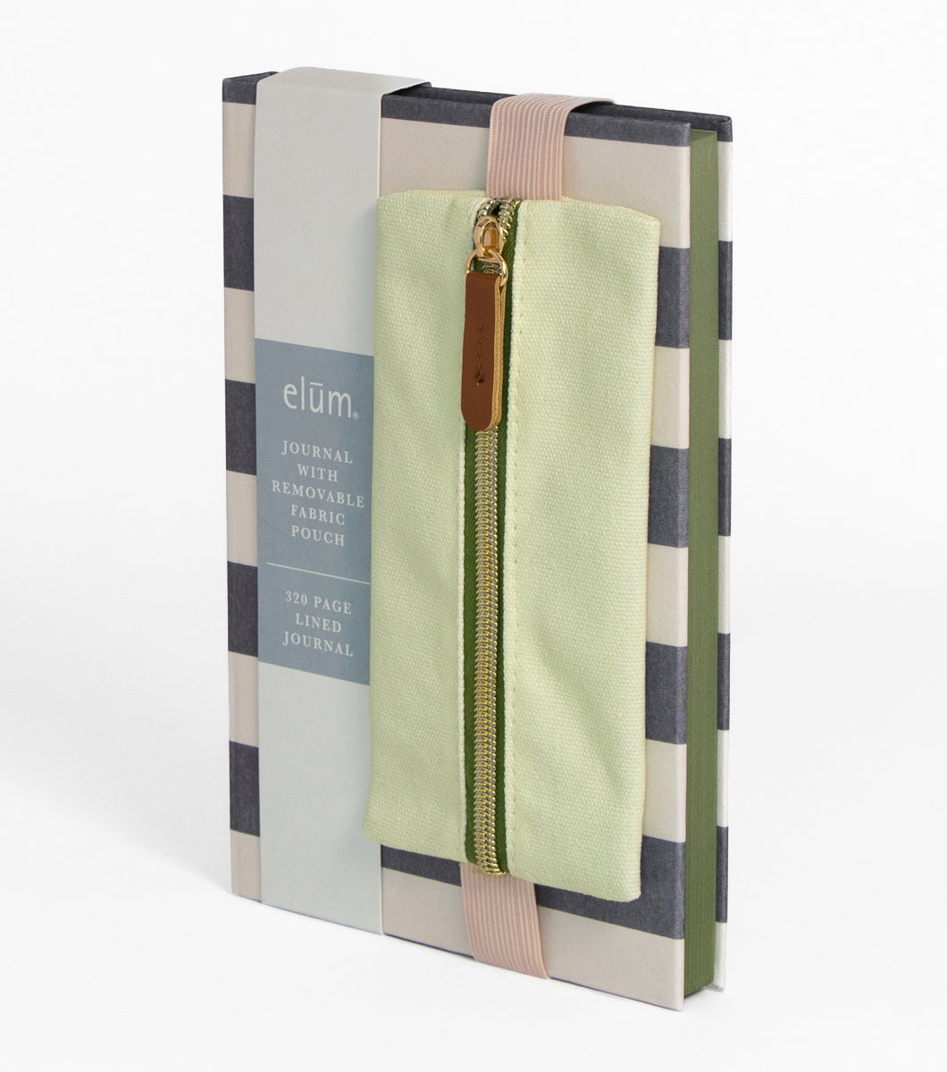 Stripe Journal + Fabric Pouch