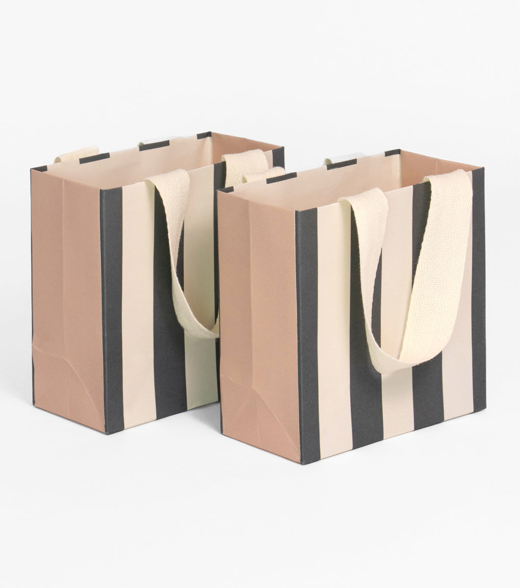 Stripe 10 Piece Gift Bag Collection with Tissue