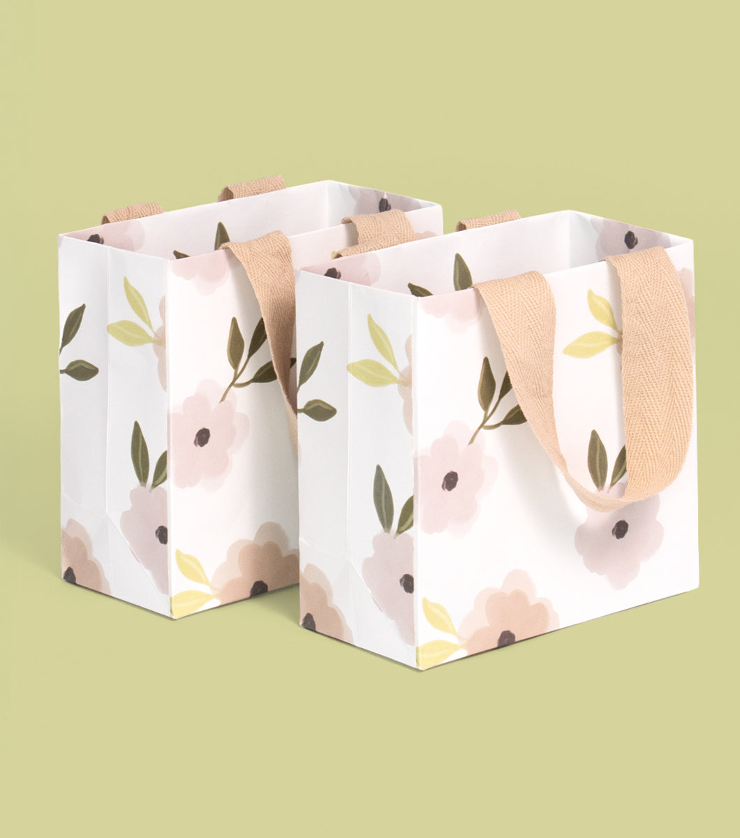 Floral 10 Piece Gift Bag Collection with Tissue