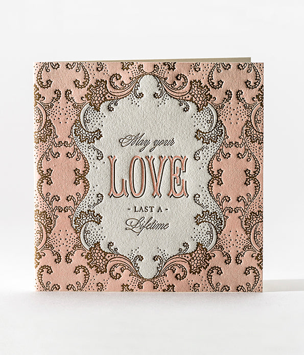 Elum Designs GILDED LOVE Wedding, Engagement Letterpress Greeting Card