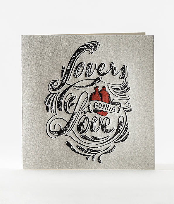 Elum Designs Lovers Gonna Love Letterpress Greeting Card