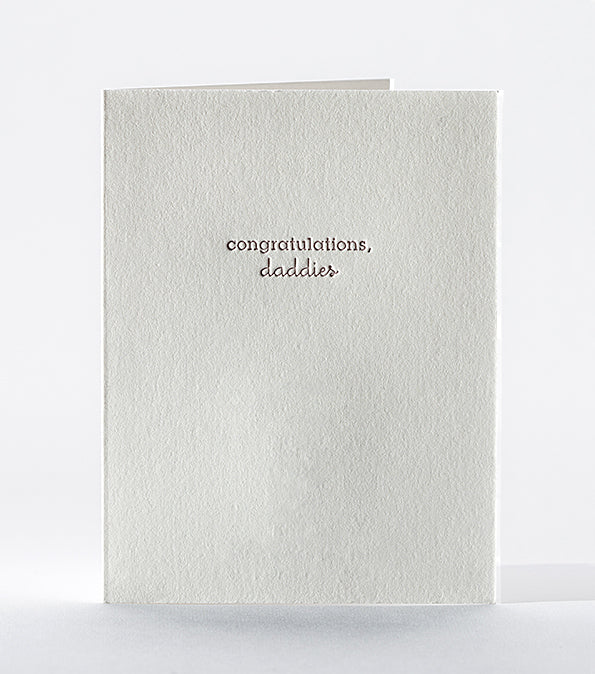 Elum Designs Welcome Home - Dads Same Sex New Baby Letterpress Greeting Card