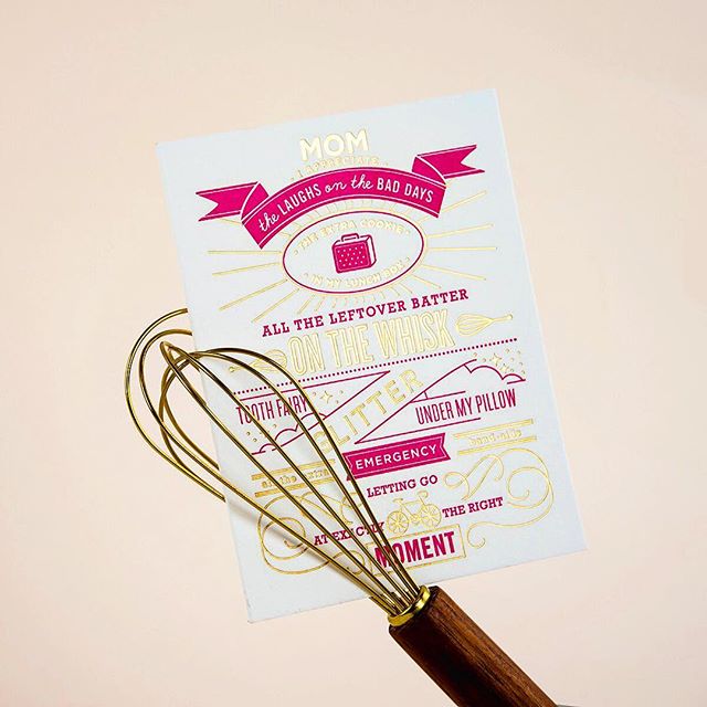 Elum Designs Tooth Fairy Glitter Letterpress Greeting Card for Mom