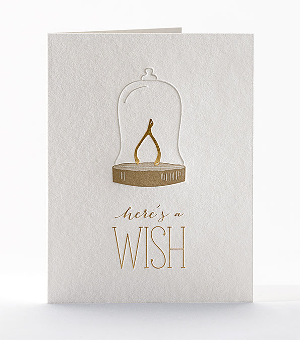 Elum Designs Wishbone Letterpress Birthday Greeting Card