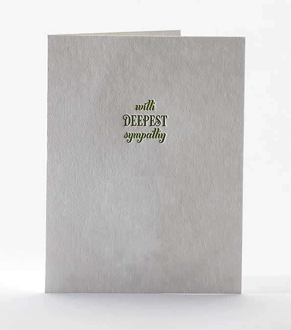Elum Designs Harmony Sympathy Letterpress Greeting Card