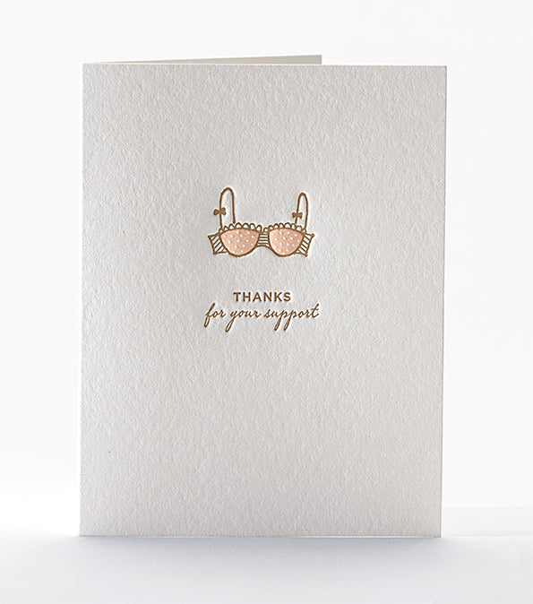 Elum Designs Super Supportive Thank You Encouragement Letterpress Greeting Card