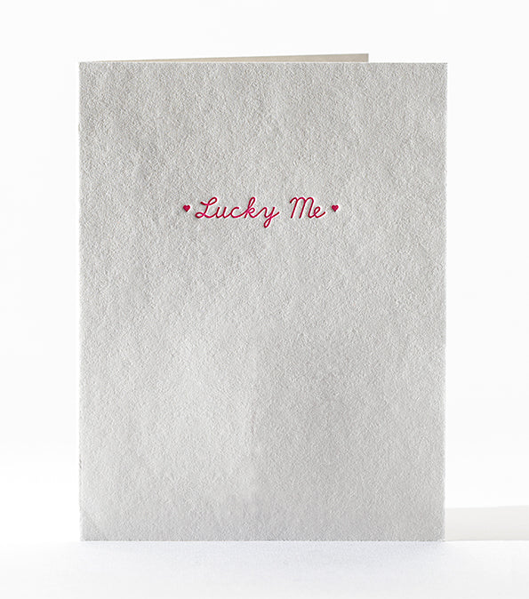 Elum Designs Coin Flip Letterpress Valentine's Day Greeting Card