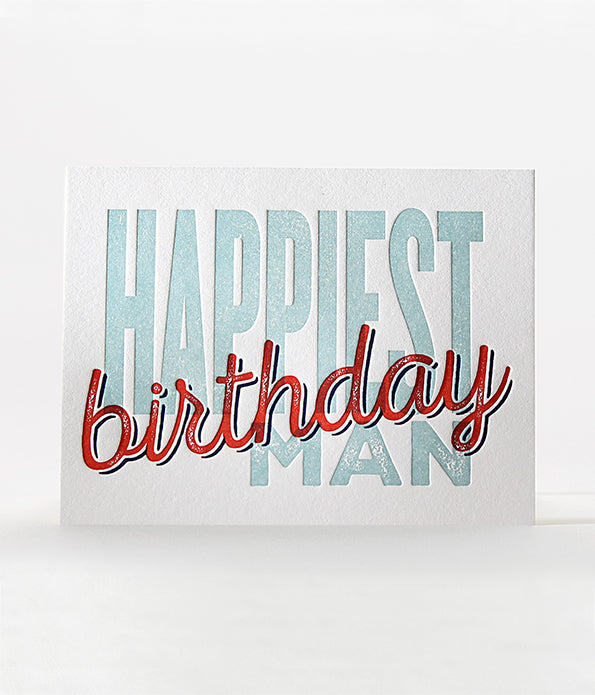 Elum Designs Superimpose Letterpress Birthday Greeting Card
