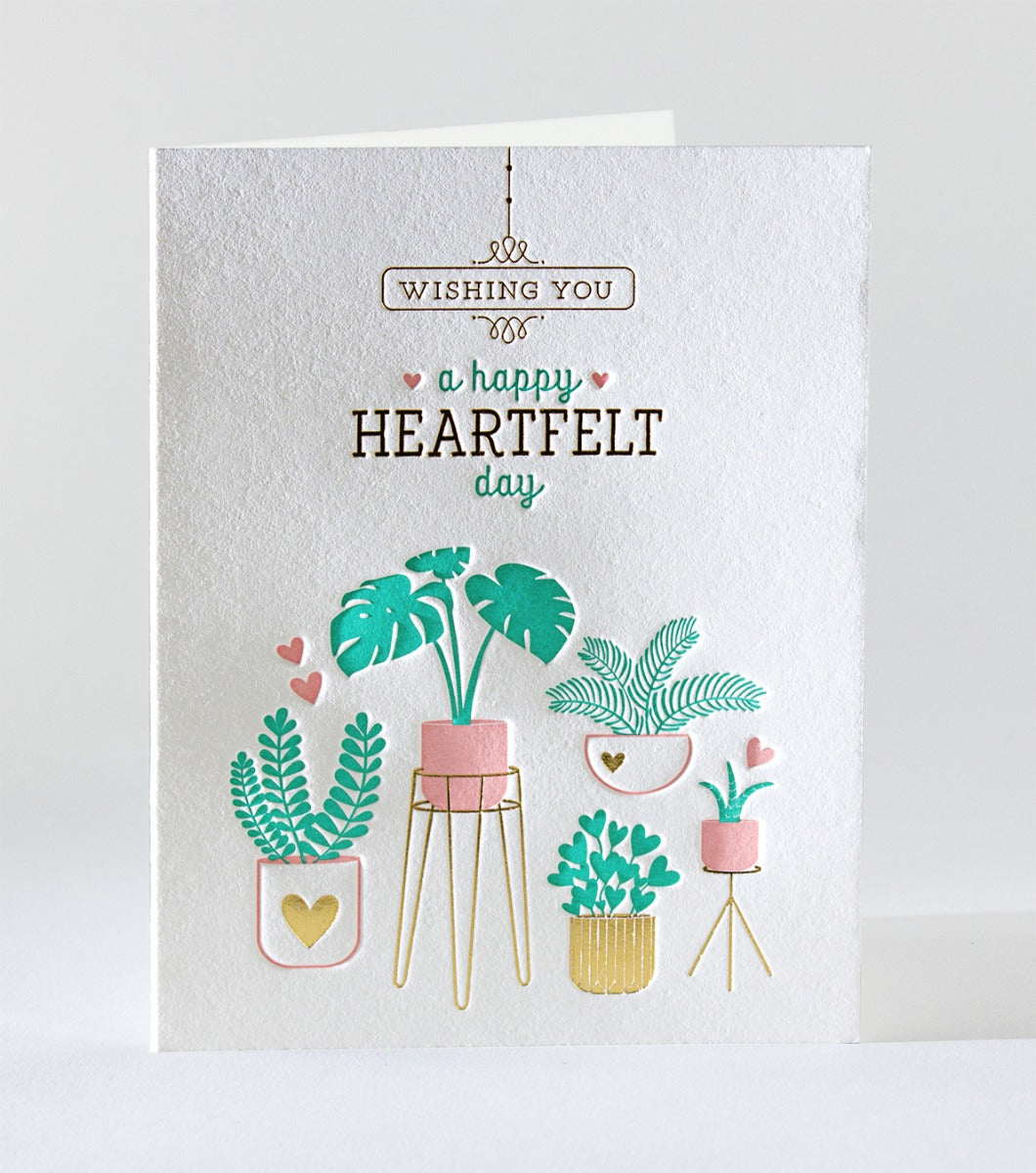 Elum Designs Potted Plants Letterpress Greeting Card