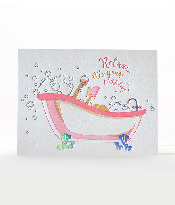 Elum Designs Bubbly Birthday Letterpress Greeting Card