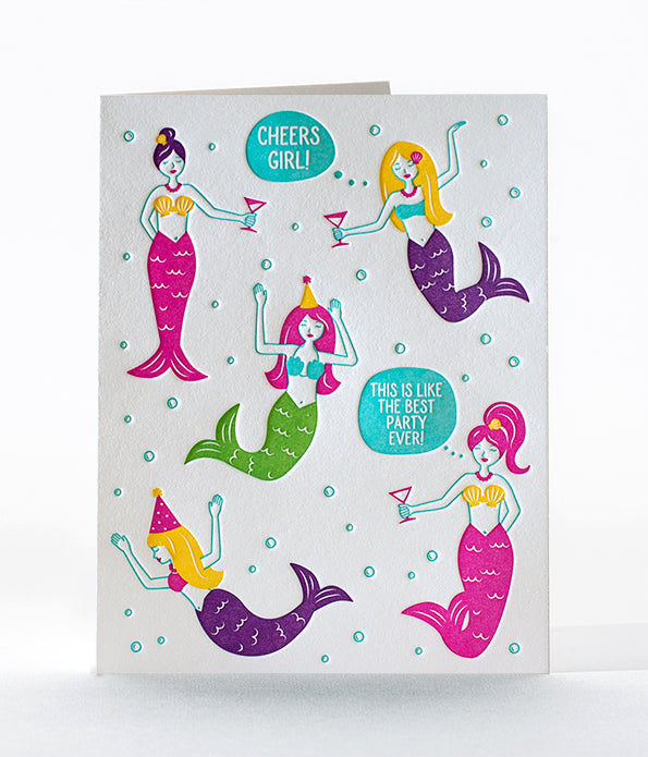 Elum Designs Party Maids Letterpress Birthday Card