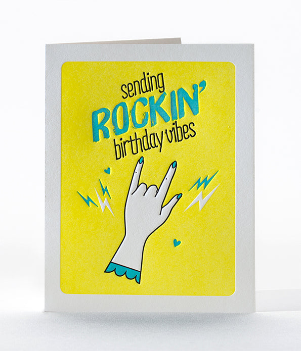Elum Designs Rockin' Birthday Letterpress Greeting Card