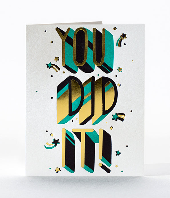 Elum Designs Success Star Letterpress Greeting Card