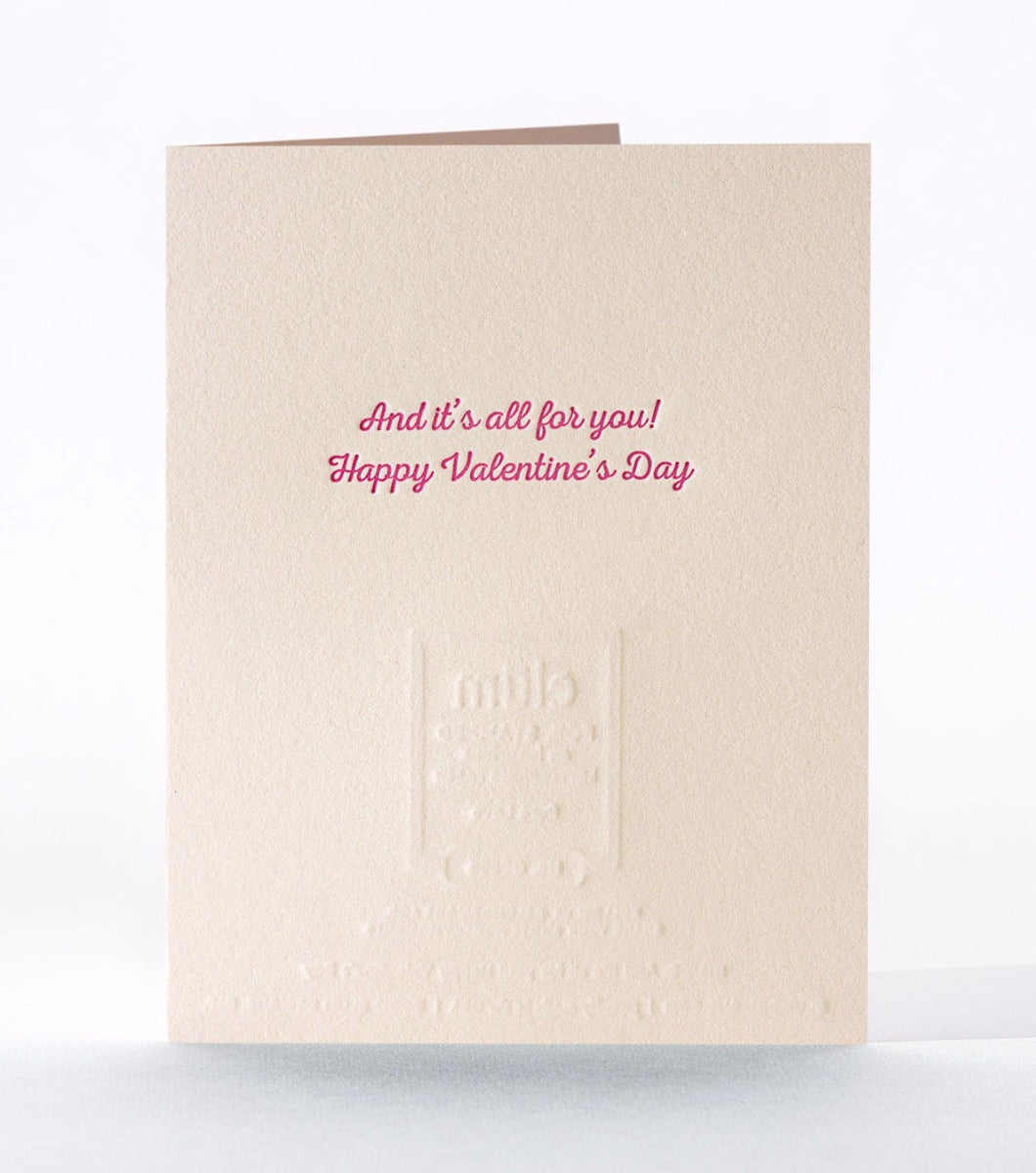 Pure Love Letterpress Valentine's Day Card
