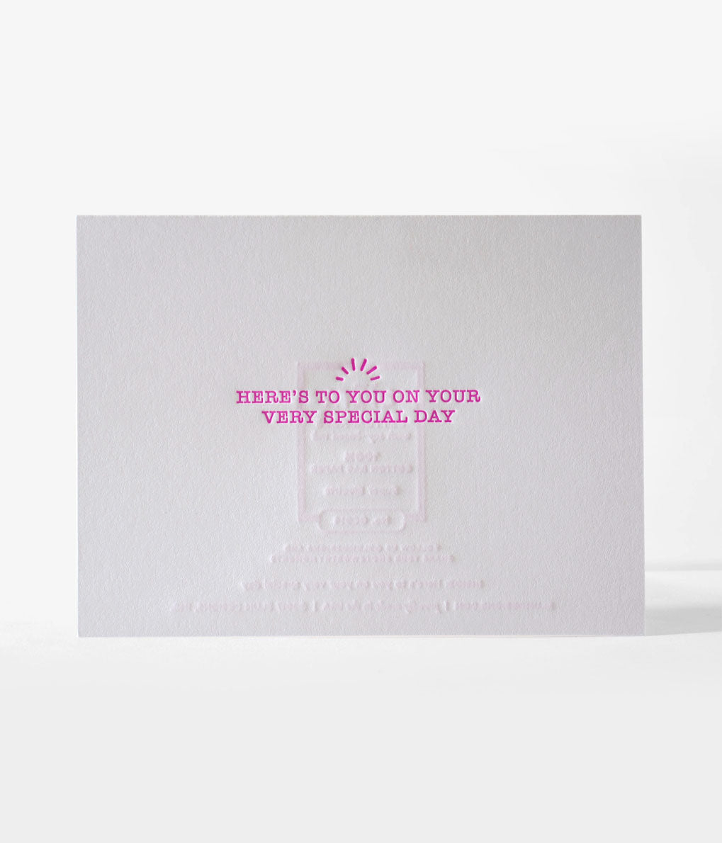 Super Electric Letterpress Greeting Card