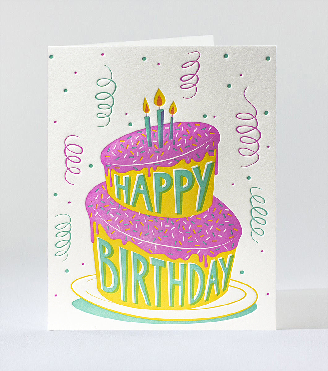 Elum Designs Cubic Thanks Letterpress Greeting Card