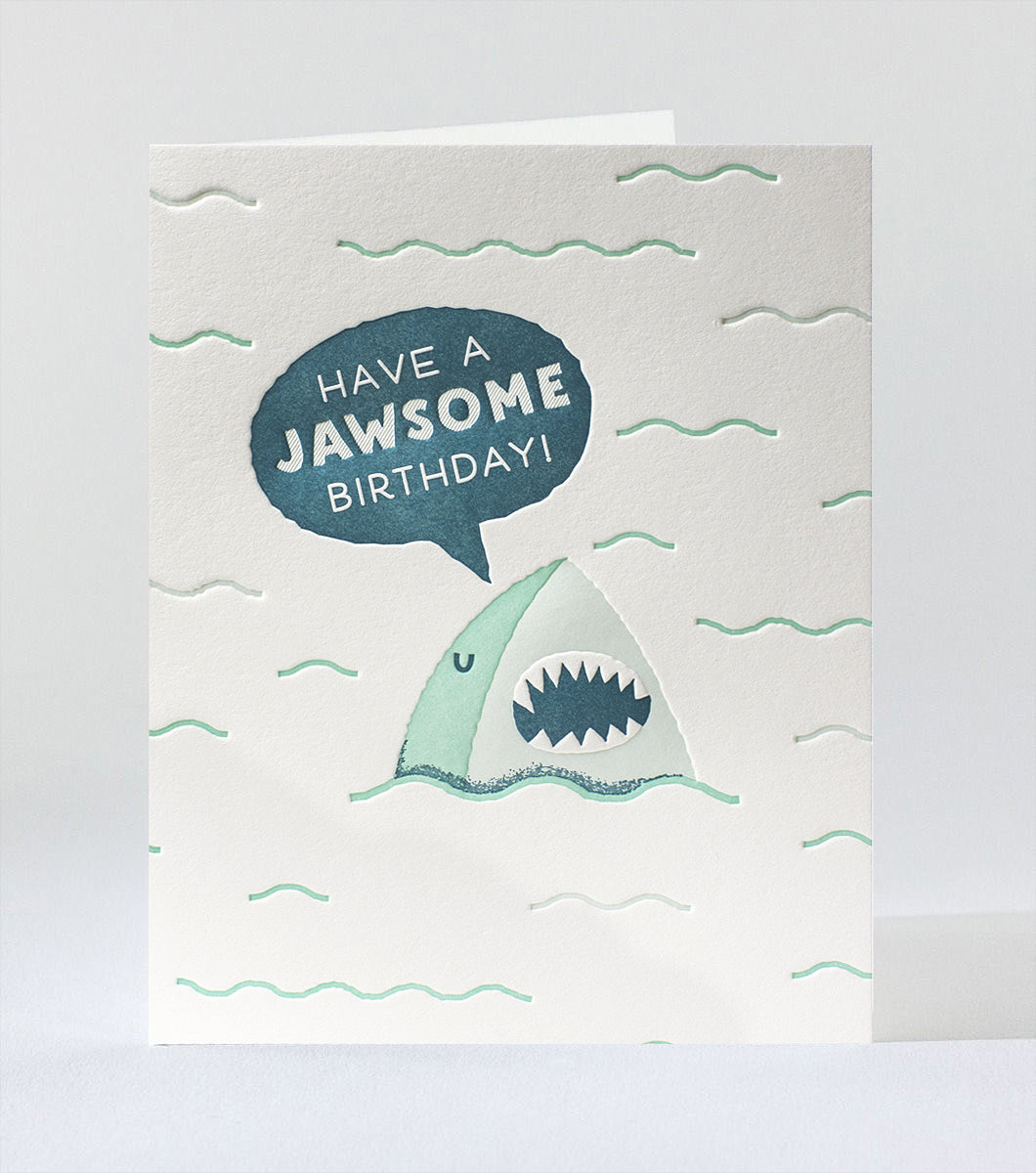 Elum Designs Cubic Thanks Letterpress Greeting Card