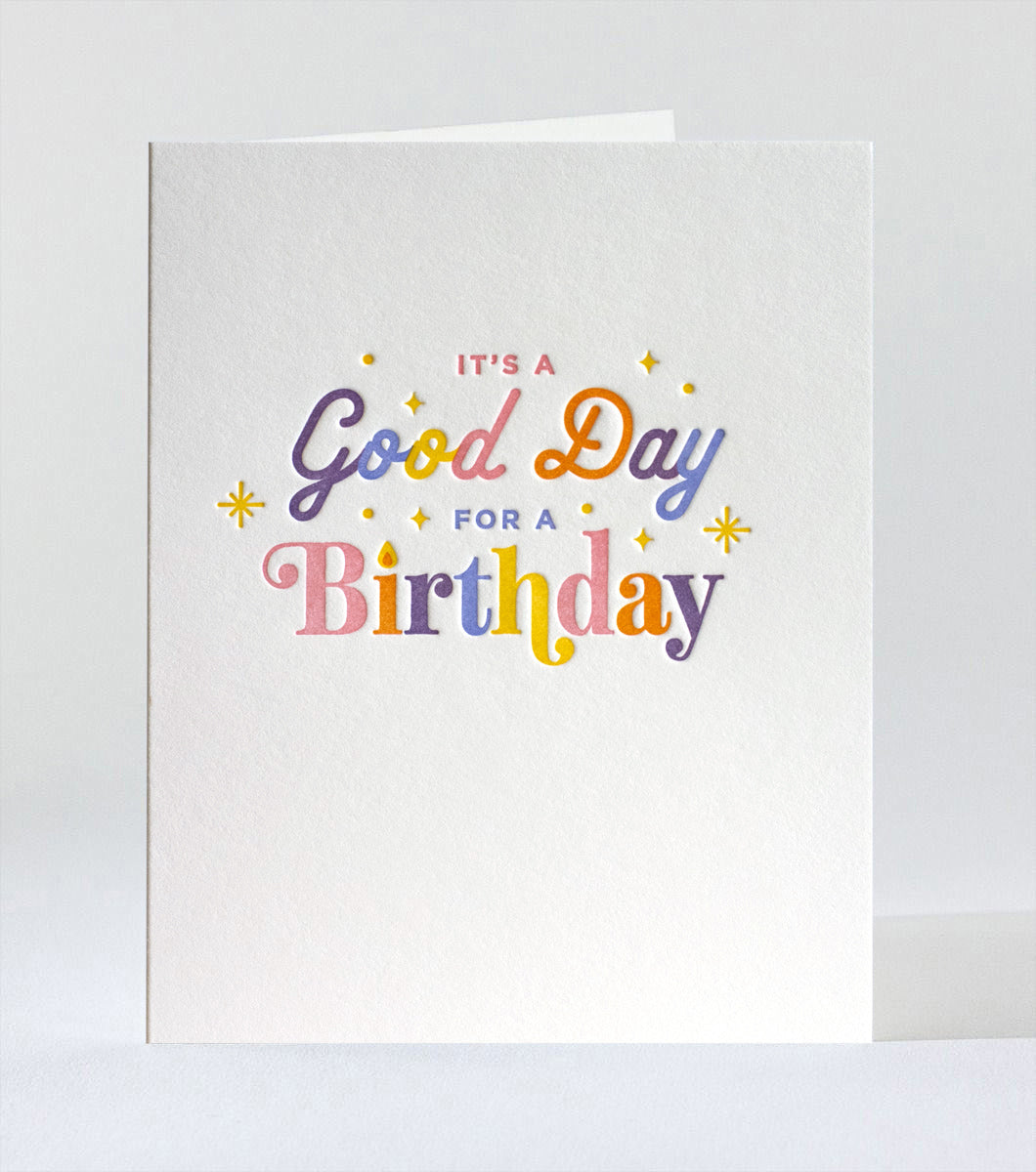 Elum Designs Cubic Thanks Letterpress Greeting Card