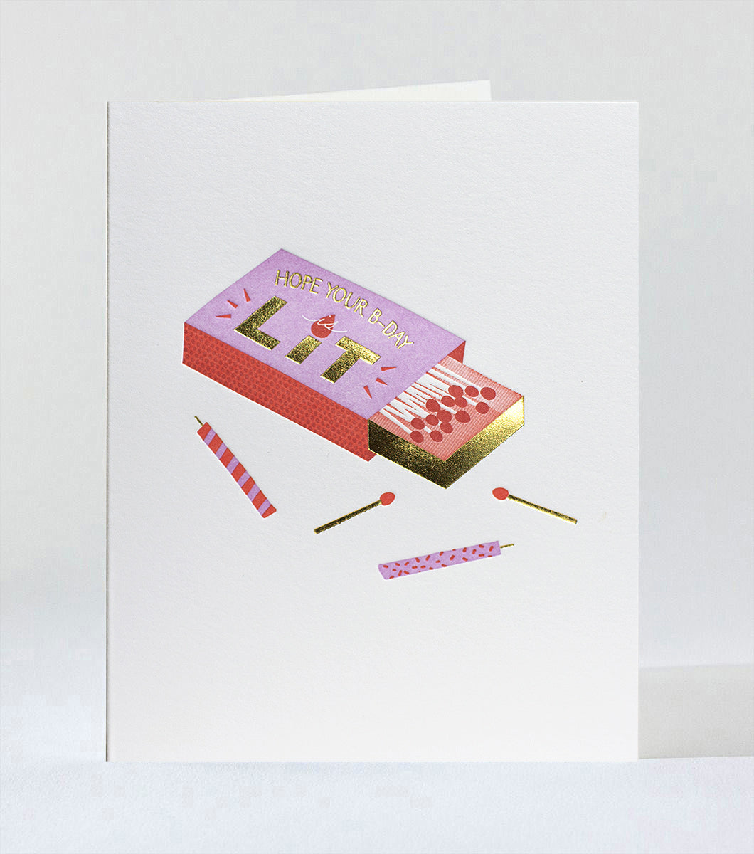 Elum Designs Cubic Thanks Letterpress Greeting Card