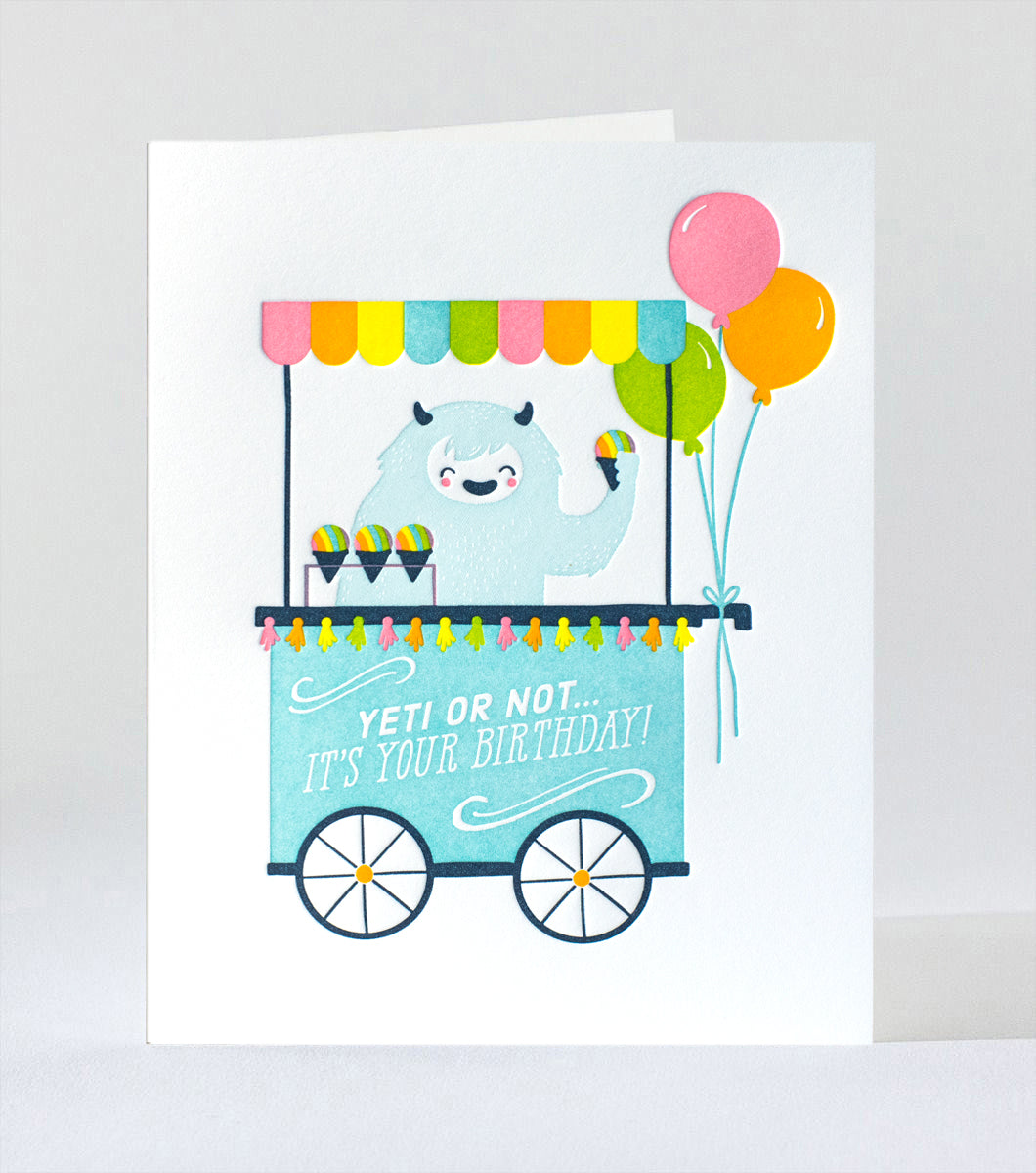Elum Designs Cubic Thanks Letterpress Greeting Card