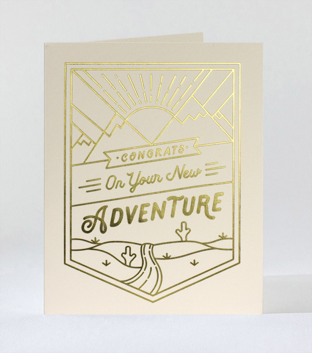 Elum Designs Cubic Thanks Letterpress Greeting Card