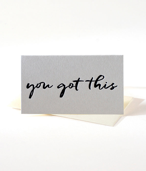 Elum Designs Painterly "You Got This" Letterpress Mini Note Gift Enclosure