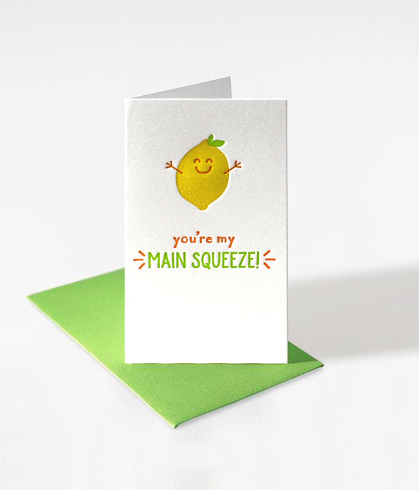 Elum Designs Painterly Je T'aime Letterpress Mini Note Gift Enclosure