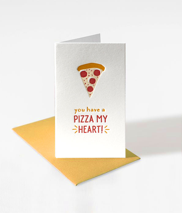 Elum Designs Painterly Je T'aime Letterpress Mini Note Gift Enclosure