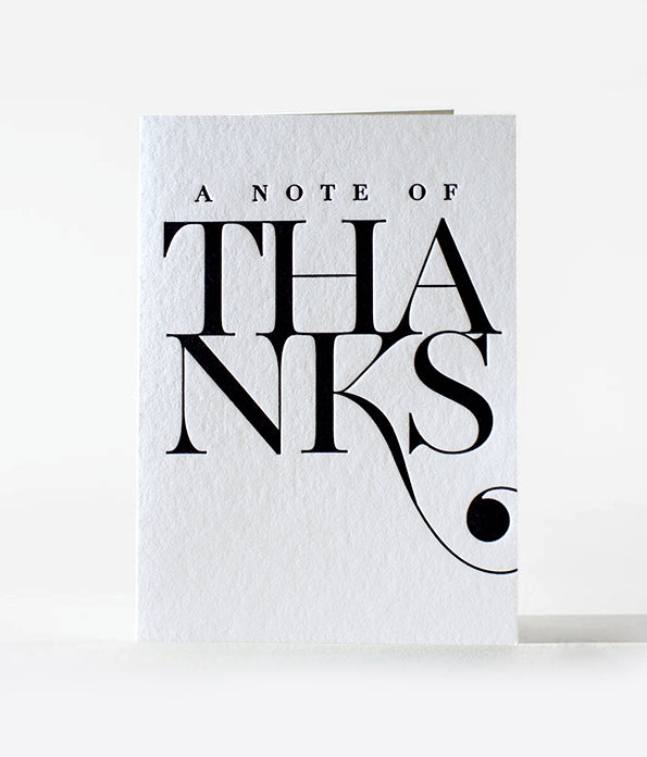 Elum Designs Black and White Icon Thank You Letterpress Boxed Notes