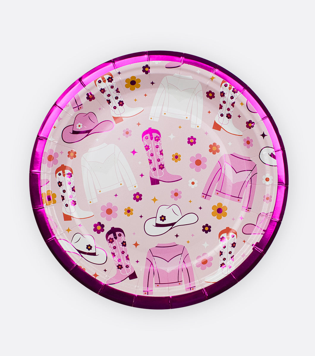 daisy disco cowgirl barbie inspired paper plate