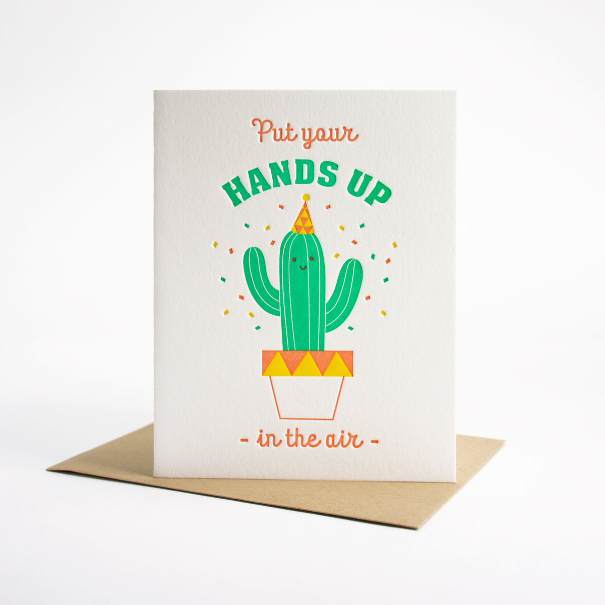 Ala Rasise Card Elum Designs Raise the Roof Letterpress Birthday Greeting Card