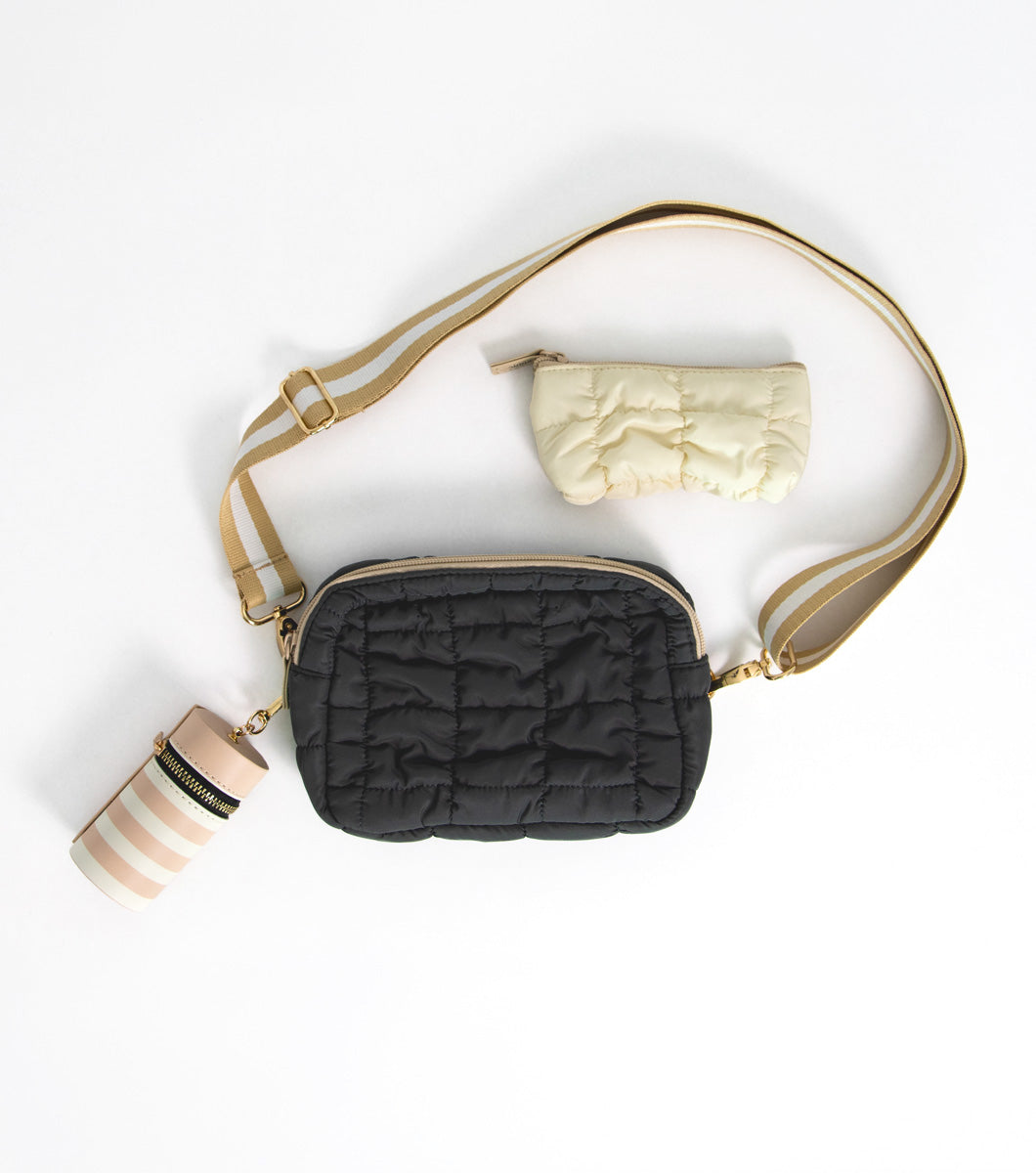 2 Piece Pouch Set with Lip Gloss Charm