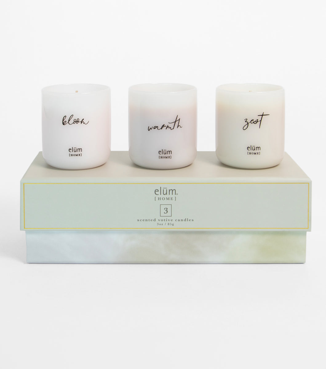 3 Piece Votive Candle Collection - Warm