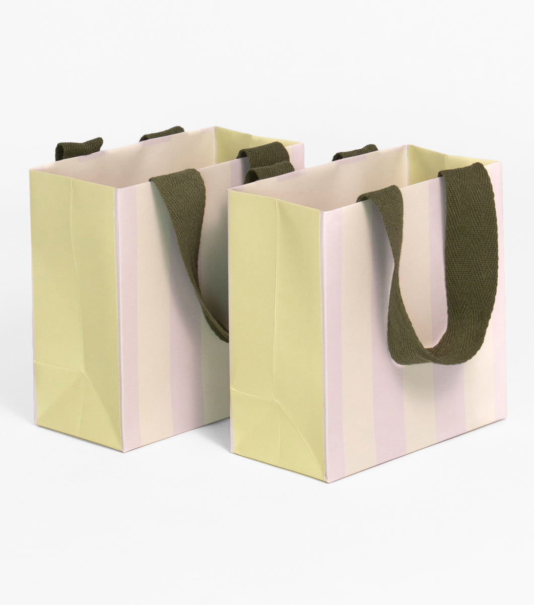 Stripe 10 Piece Gift Bag Collection with Tissue