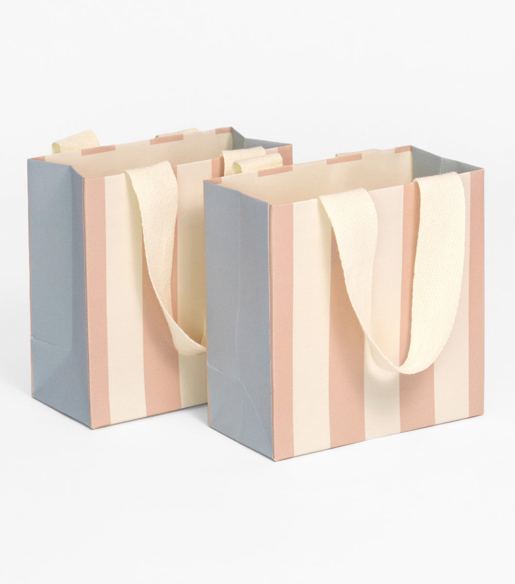 Stripe 10 Piece Gift Bag Collection with Tissue
