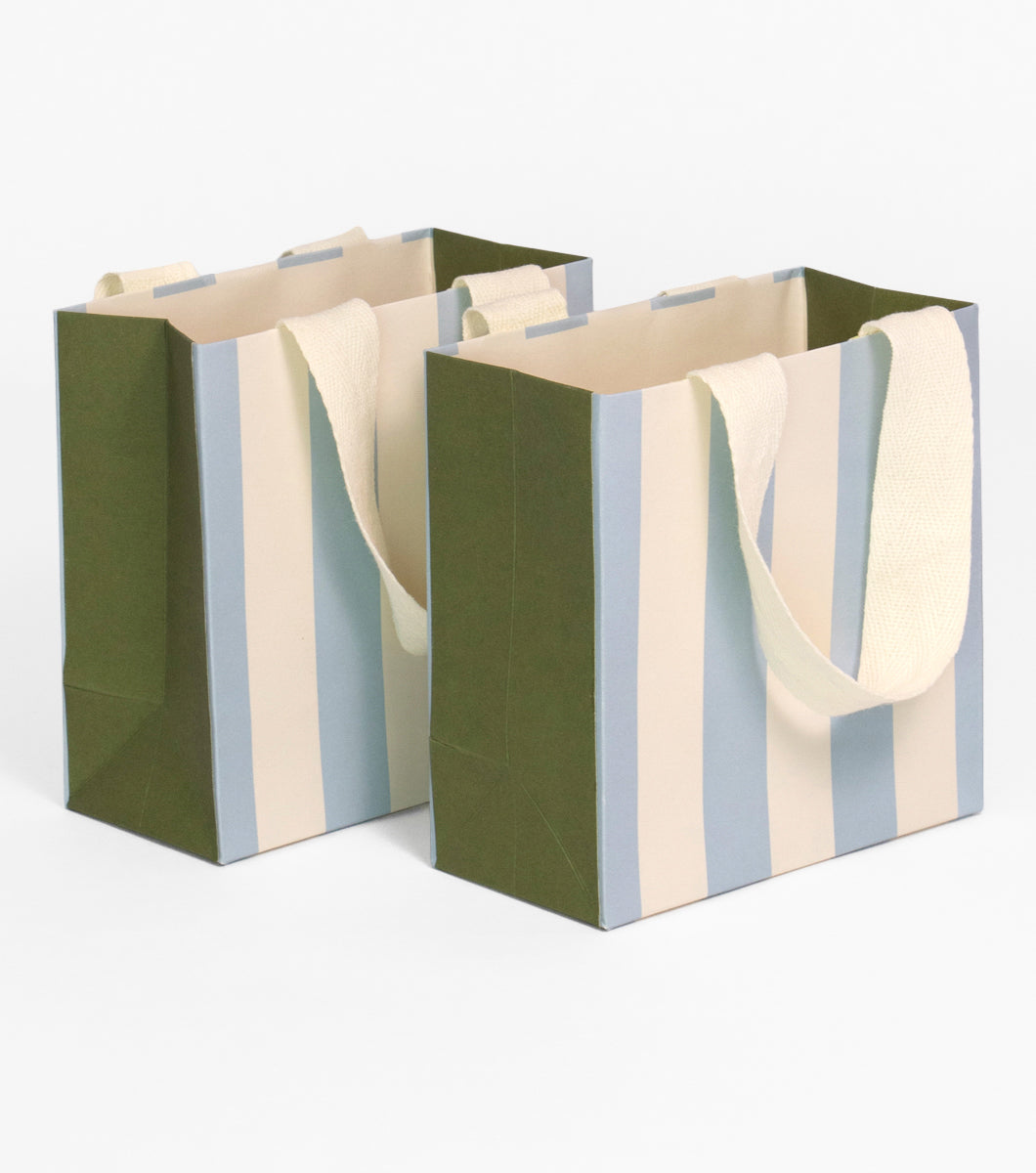 Stripe 10 Piece Gift Bag Collection with Tissue