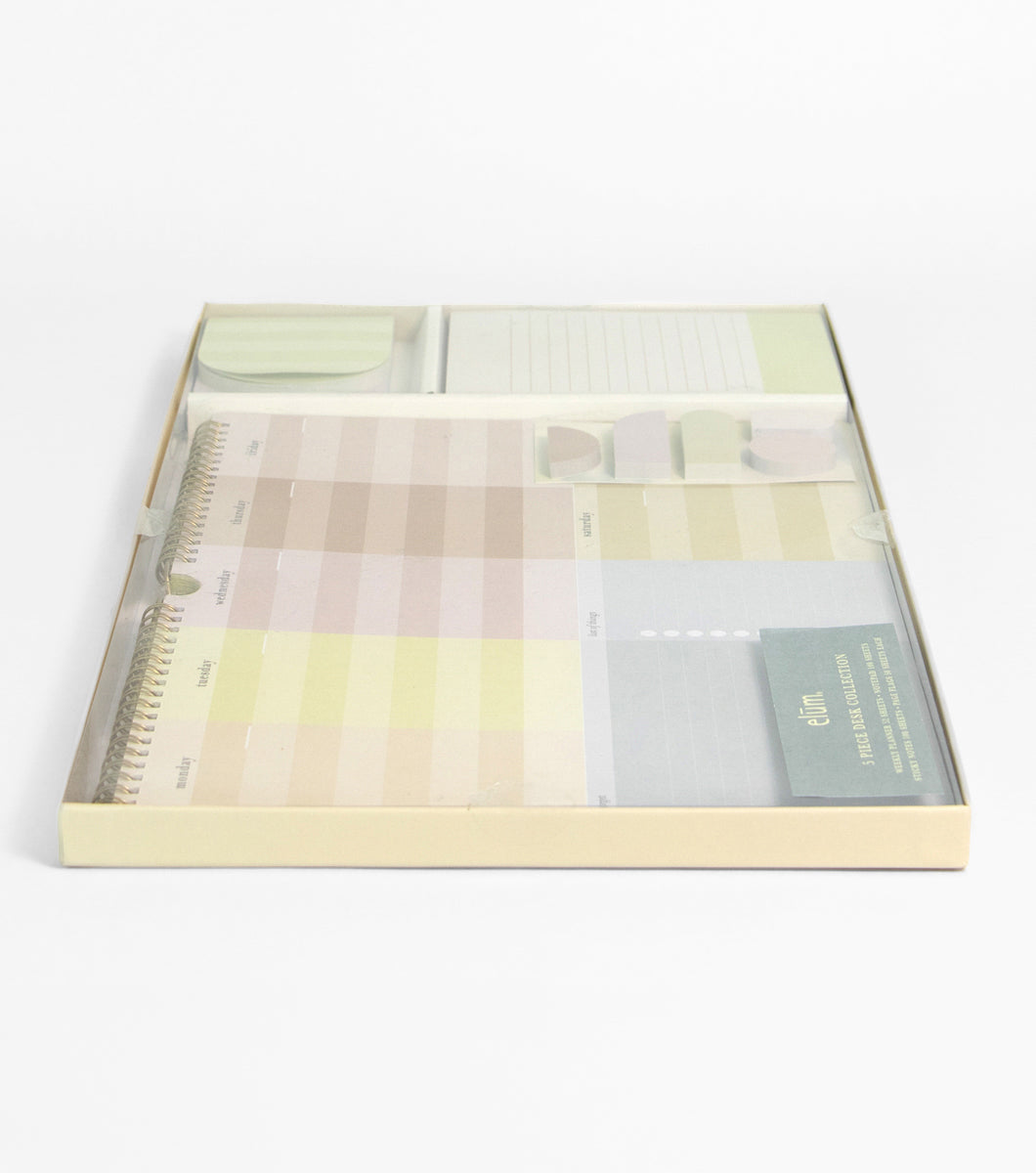 Weekly Planner Set with Coordinating Notepad, Sticky Notes and Page Flags