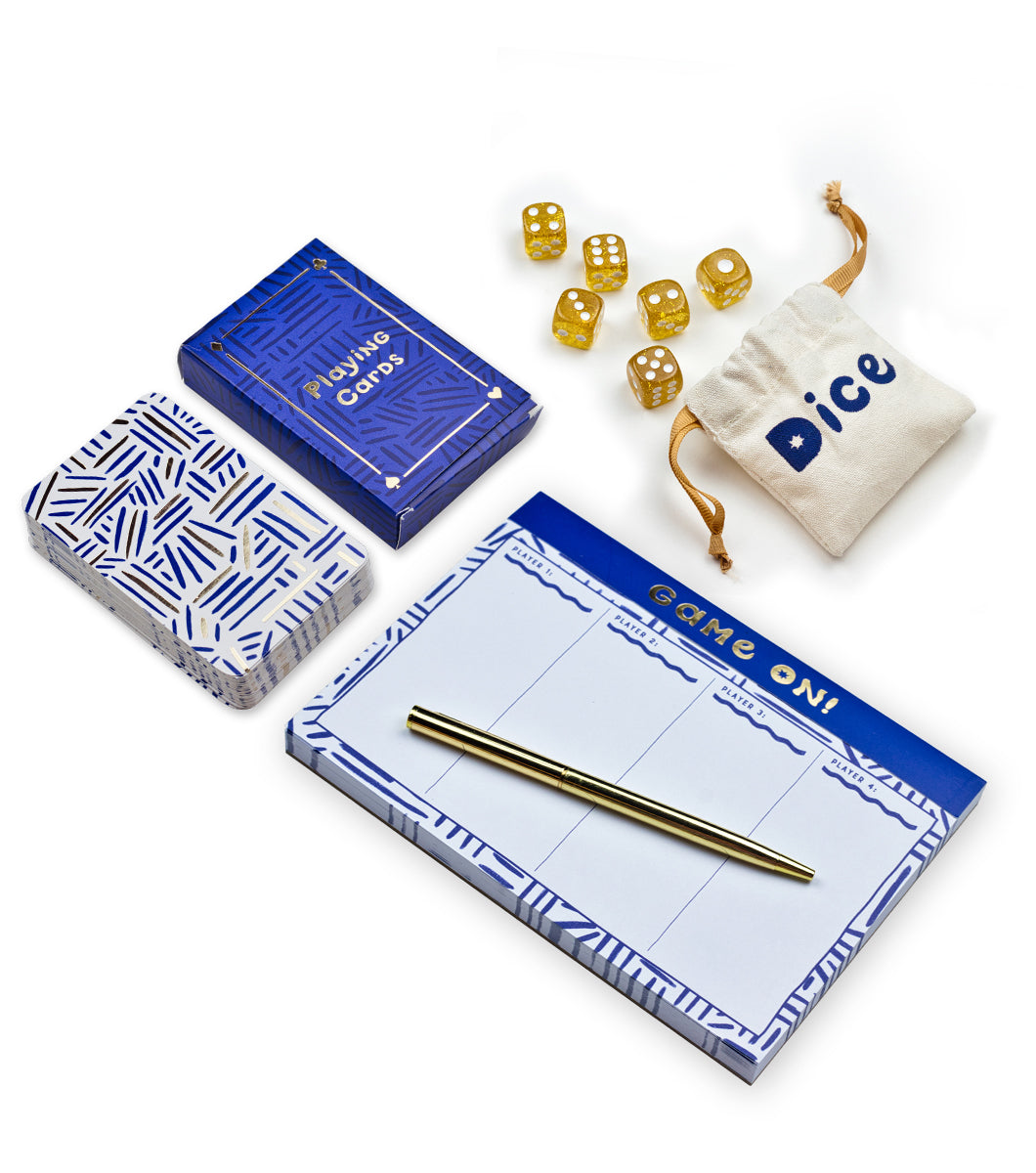 primary fresh card deck and dice gift set