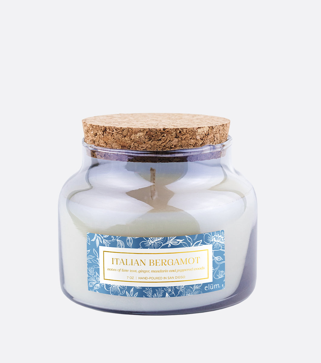 7 oz Spring Escape Smoky Glass Candle with Cork Lid