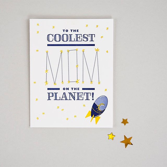 Elum Designs Out of this world Letterpress Greeting Card For Mom