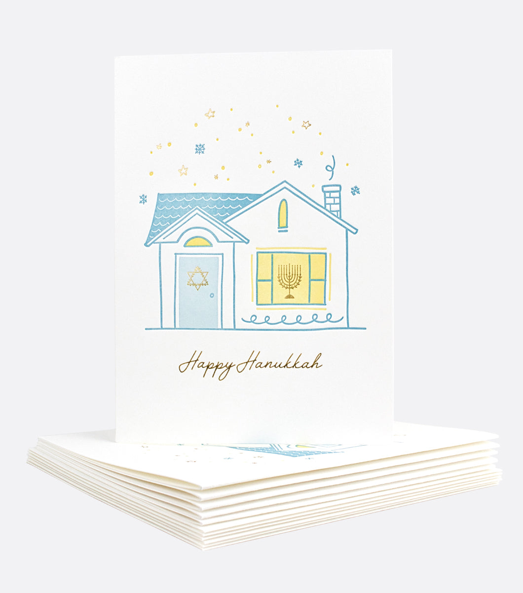 Hanukkah House Letterpress Holiday Boxed Notes - Set of 6