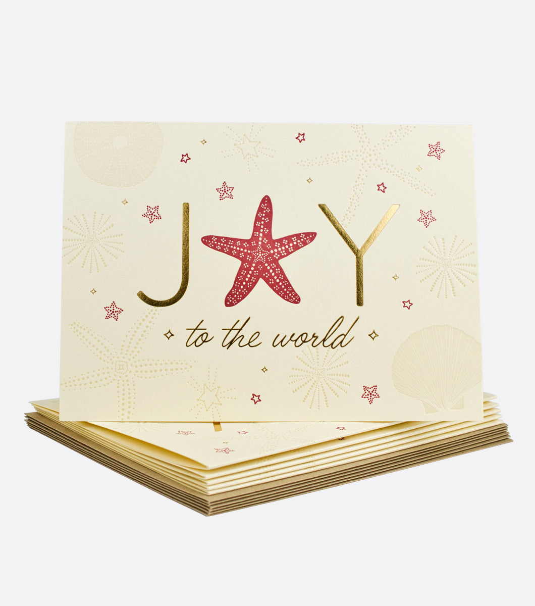 Coastal Joy Letterpress Holiday Boxed Notes - Set of 6