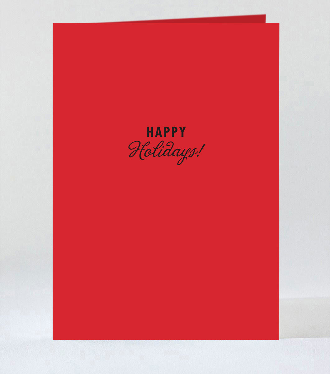 Santa's Cheer Letterpress Holiday Greeting Card