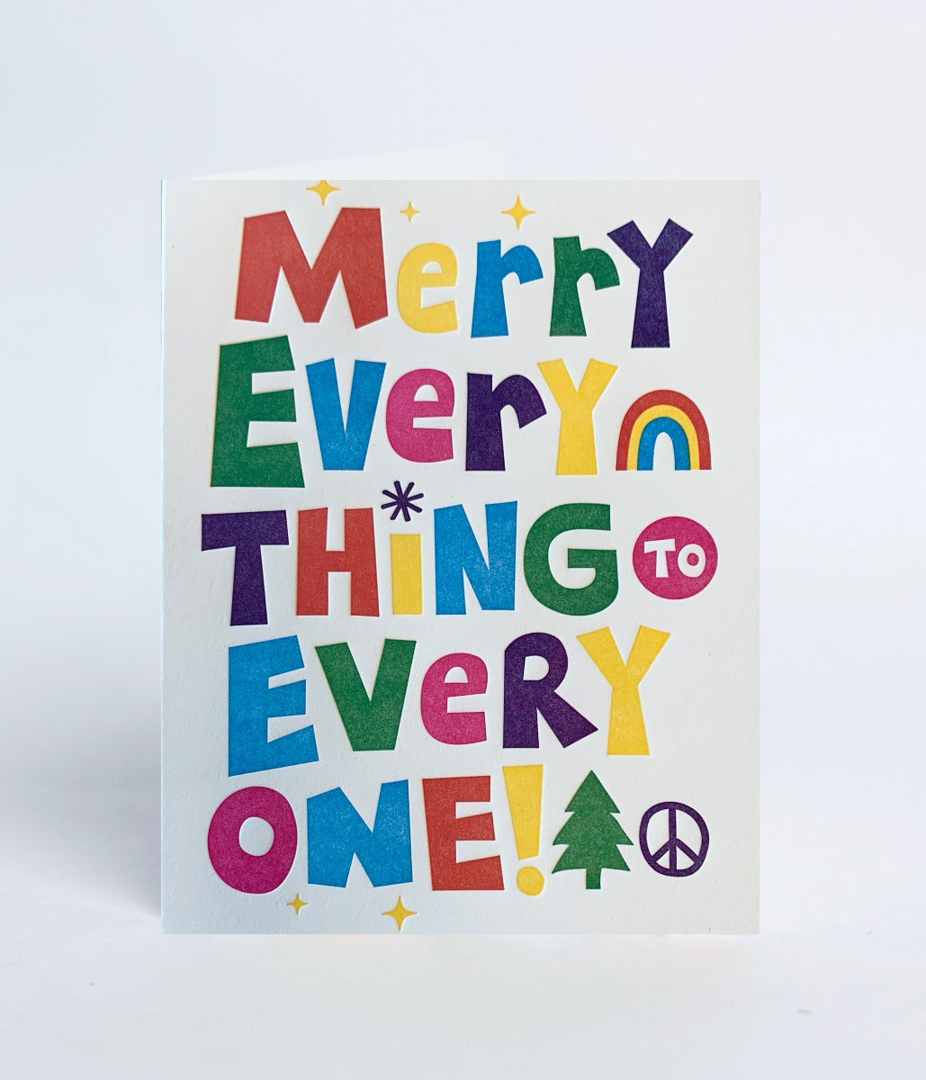 Merry Everything Holiday Letterpress Holiday Greeting Card