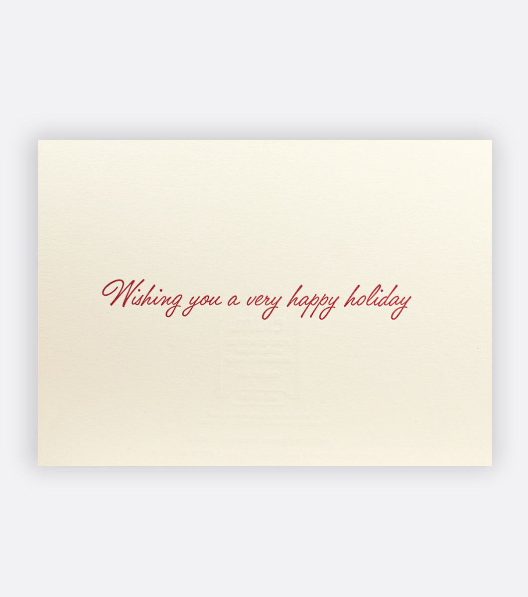 Coastal Joy Letterpress Holiday Greeting Card