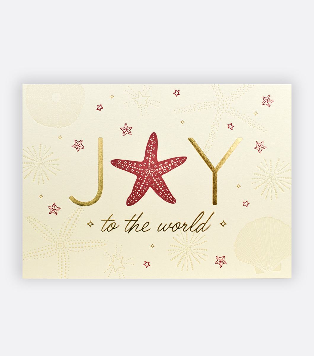 Coastal Joy Letterpress Holiday Greeting Card