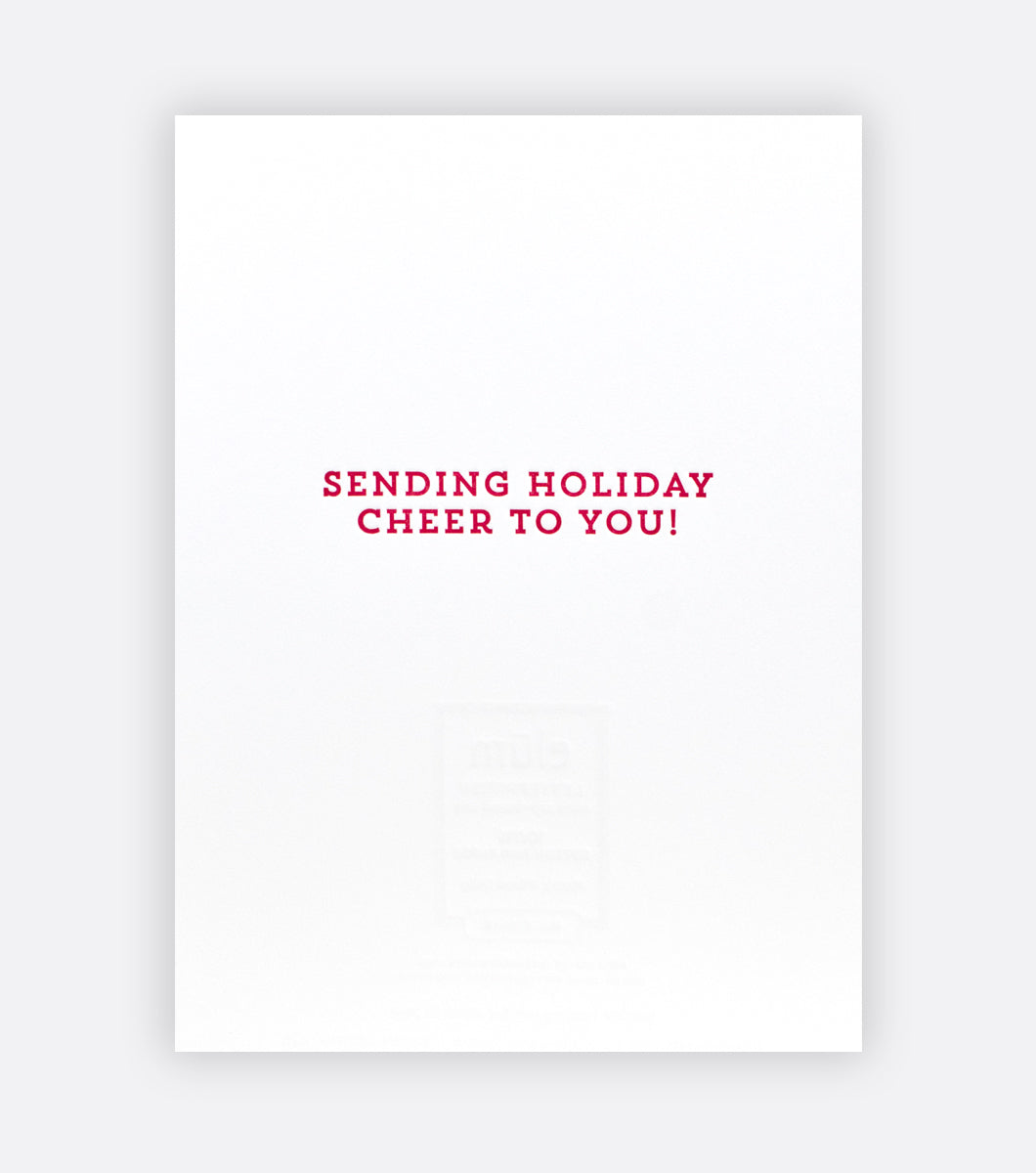 Merry Vibes Only Letterpress Holiday Greeting Card